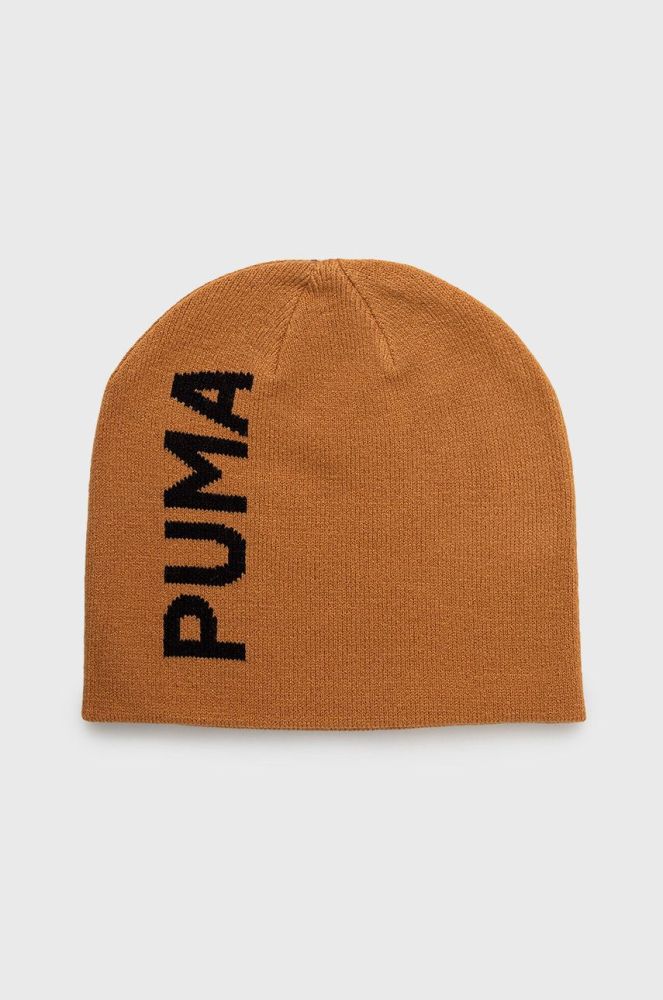 Шапка Puma колір жовтий з тонкого трикотажу