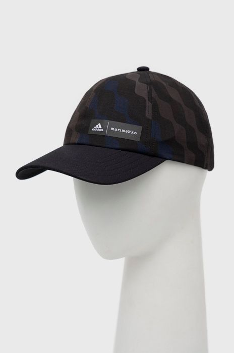 Кепка adidas Performance Marimekko колір чорний візерунок