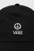Бавовняна бейсболка Vans колір чорний з аплікацією (2697724)