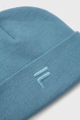 Шапка Fila з товстого трикотажу колір блакитний