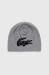 Двостороння вовняна шапка Lacoste колір чорний з тонкого трикотажу вовна (3517149)