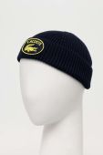 Бавовняна шапка Lacoste колір синій з бавовни