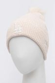 Шапка New Era колір бежевий з товстого трикотажу (2814961)