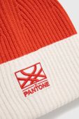 Шапка з домішкою вовни United Colors of Benetton X Pantone колір помаранчевий