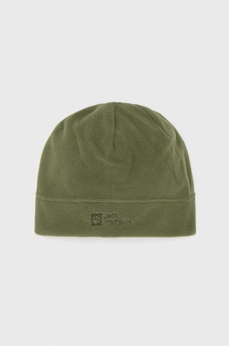 Шапка Jack Wolfskin колір зелений з тонкого трикотажу (2574351)