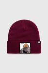 Шапка Goorin Bros колір бордовий з тонкого трикотажу