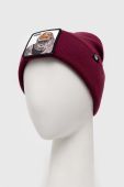 Шапка Goorin Bros колір бордовий з тонкого трикотажу