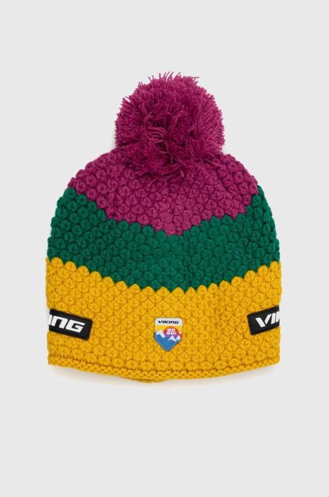 Шапка Viking Graceland колір жовтий з товстого трикотажу