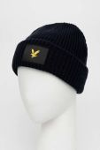 Шапка Lyle & Scott колір синій з товстого трикотажу (2836158)