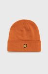 Шапка Lyle & Scott колір помаранчевий з тонкого трикотажу