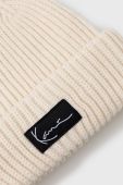 Шапка Karl Kani колір бежевий з товстого трикотажу (2665166)