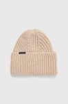Вовняна шапка Peak Performance колір бежевий з товстого трикотажу вовна (3628968)