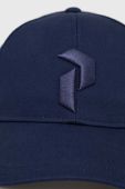 Бавовняна бейсболка Peak Performance колір синій з аплікацією
