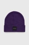 Вовняна шапка Peak Performance Switch колір фіолетовий вовна