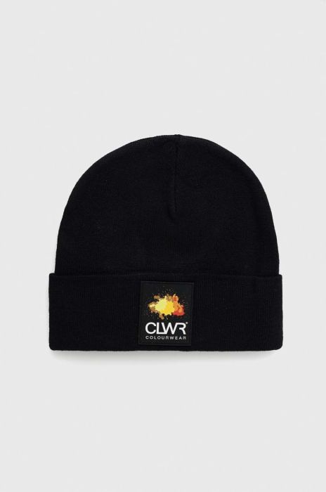 шапка Colourwear колір чорний з товстого трикотажу