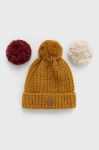 Шапка Cabaia колір жовтий з товстого трикотажу