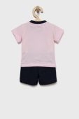 Дитячий бавовняний комплект adidas колір рожевий