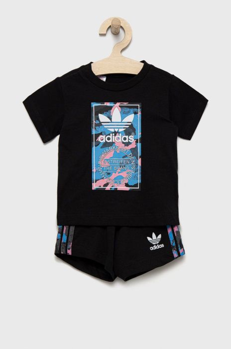 Дитячий бавовняний комплект adidas Originals колір чорний (2525902)