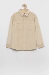 Дитяча бавовняна сорочка United Colors of Benetton колір бежевий (2801520)