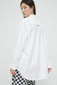 Бавовняна сорочка Tommy Jeans жіноча колір білий regular класичний комір