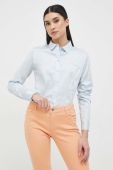 Сорочка Guess жіноча slim класичний комір колір блакитний