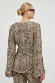 Піджак By Malene Birger колір коричневий однобортний візерунок
