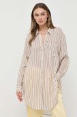 Сорочка MICHAEL Michael Kors жіноча regular класичний комір колір бежевий