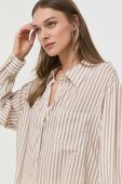 Сорочка MICHAEL Michael Kors жіноча regular класичний комір колір бежевий