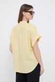 Сорочка з льону Polo Ralph Lauren колір жовтий relaxed зі стійкою