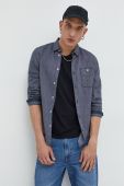 Бавовняна сорочка Tom Tailor чоловіча колір синій regular класичний комір