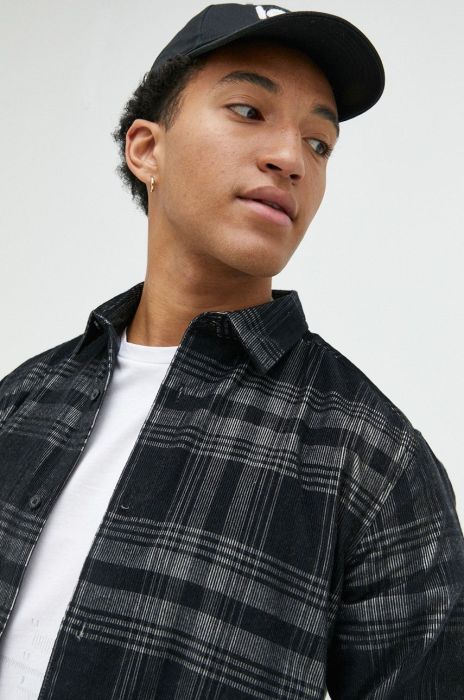 Бавовняна сорочка Only & Sons чоловіча колір чорний regular класичний комір