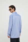 Бавовняна сорочка Drykorn чоловіча relaxed класичний комір колір блакитний