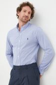 Сорочка Polo Ralph Lauren чоловіча slim комір button-down колір блакитний (2476241)