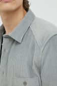 Вельветова сорочка Drykorn Laremto чоловіча колір сірий regular класичний комір