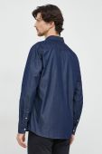 Бавовняна сорочка BOSS чоловіча колір синій regular класичний комір (2708957)