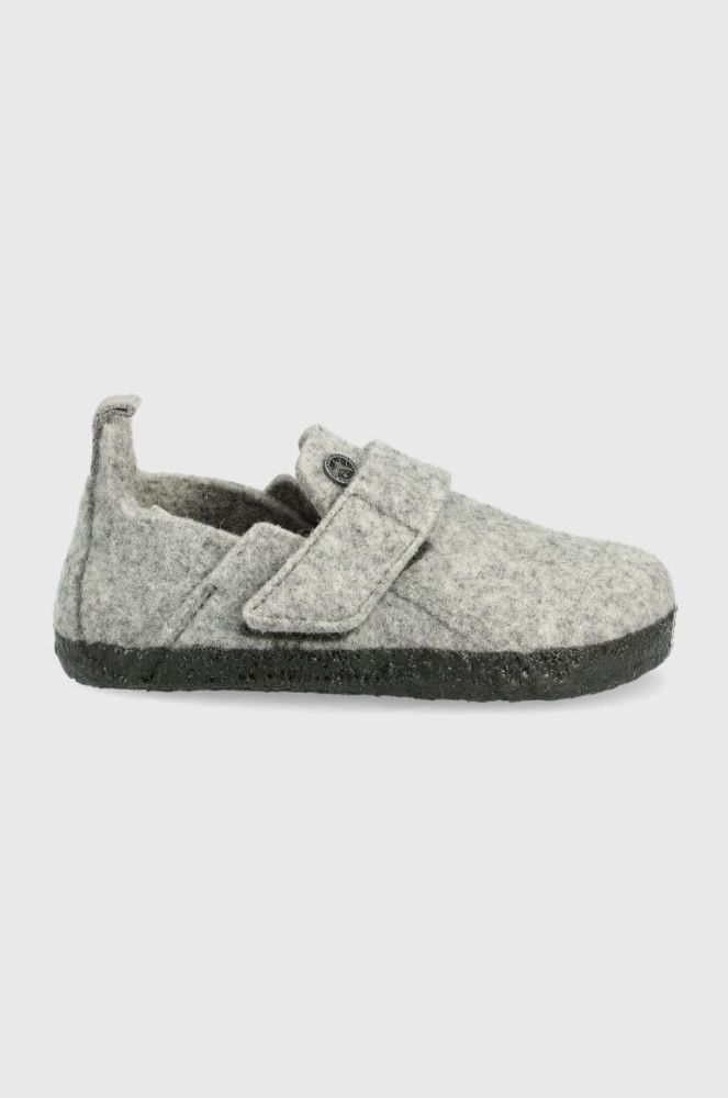 Вовняні дитячі тапочки Birkenstock колір сірий Narrow Width (2354020)