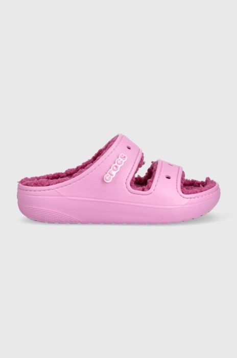 Тапочки Crocs Classic Cozzzy Sandal колір рожевий 207446