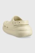 Шльопанці Crocs Classic Crush Clog жіночі колір бежевий на платформі 207521 207521.2Y2.D-BONE
