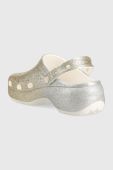 Шльопанці Crocs Clssic Platform Ombre Glitter Clog жіночі колір золотий на платформі 207933