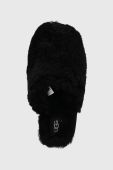 Вовняні тапочки UGG W Maxi Curly Slide колір чорний 1133151.BLK-BLK