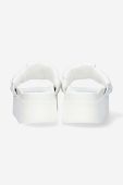 Шкіряні шльопанці Inuikii Braided Leather Platform жіночі колір білий на платформі