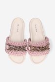 Шльопанці Inuikii Woven Chain Slipper жіночі колір рожевий на платформі