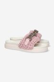 Шльопанці Inuikii Woven Chain Slipper жіночі колір рожевий на платформі
