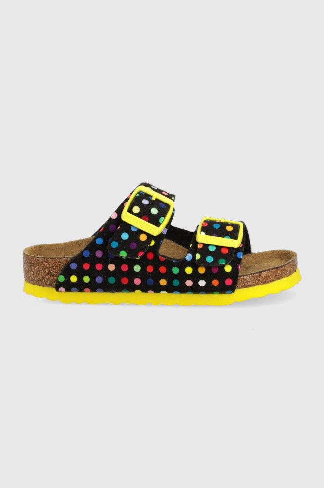 Дитячі шльопанці Birkenstock колір чорний Narrow Width