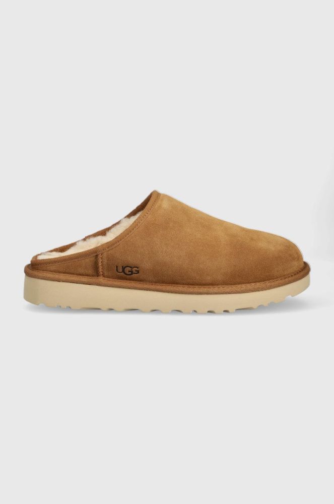 Замшеві тапочки UGG M Classic Slip-on колір коричневий