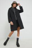 Пальто Only жіночий колір чорний перехідний oversize