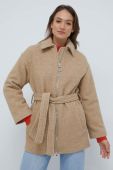 Пальто з домішкою вовни United Colors of Benetton колір бежевий перехідний (2804127)