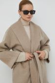 Вовняне пальто By Malene Birger Trullem колір бежевий перехідне