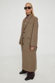 Пальто з домішкою вовни By Malene Birger колір коричневий перехідний