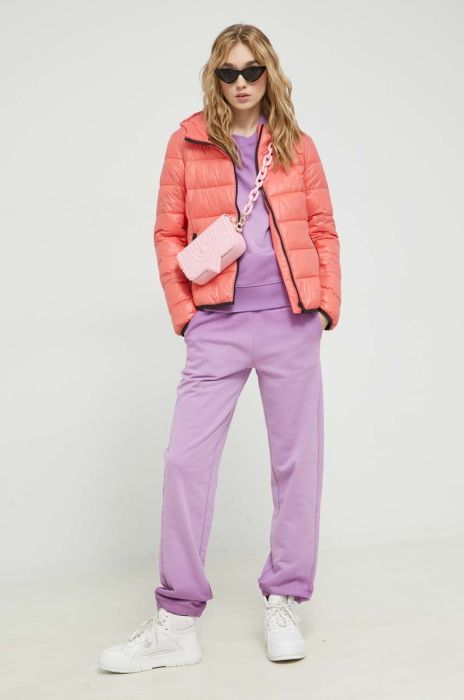 Куртка HUGO жіноча колір помаранчевий перехідна